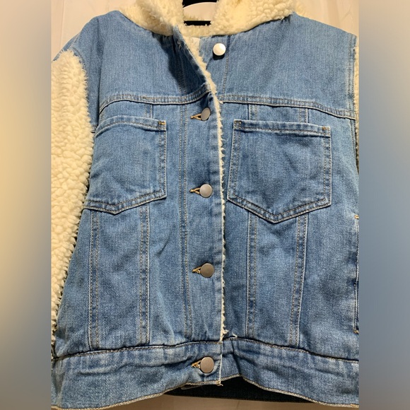 Forever 21 Jean Sherpa Jacket - Picture 7 of 10